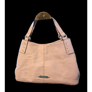 Nicole Miller faux leather dusty pink satchel